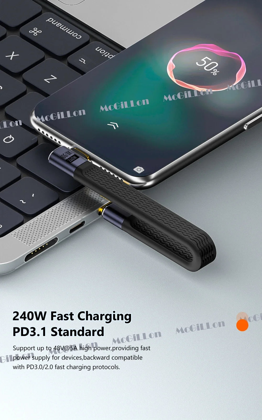 CowLost | product_id-pd240w-5a-fast-charging-type-c-to-type-c-elbow-cable-for-huawei-xiaomi-samsung-s21-s20-thunderbolt-3-data-transfer |9