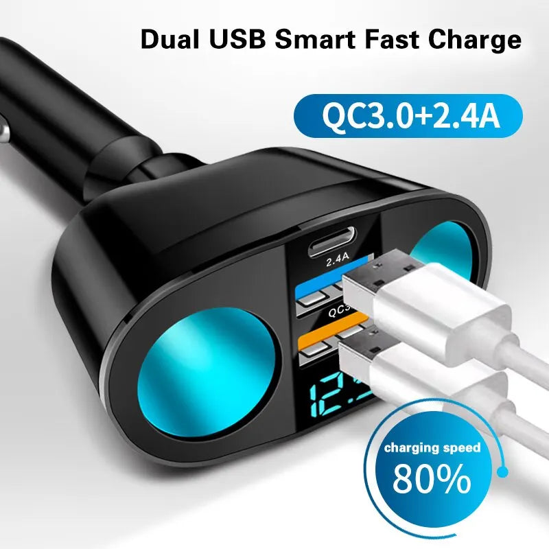 CowLost | product_id-baideluo-dual-port-car-charger-with-digital-display-and-qc3-0-usb-ports |4