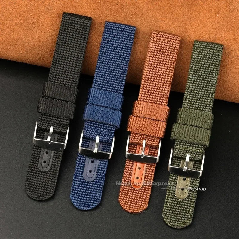 Universal Nylon Braided Replacement Watchband for Seiko & Rolex Men Women