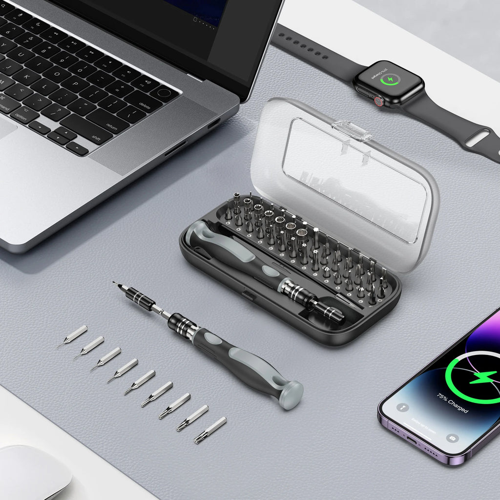 48-in-1 Magnetic Precision Screwdriver Set with 41 Bits & Pry Tools for Electronics Repair