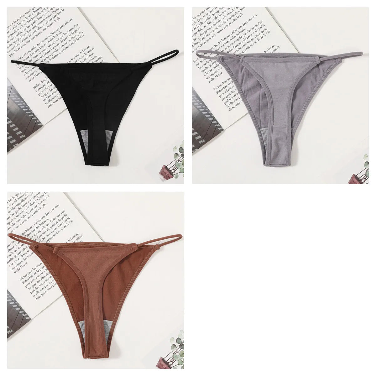 CowLost | product_id-3pcs-women-low-rise-seamless-g-string-thong-panty-set |28