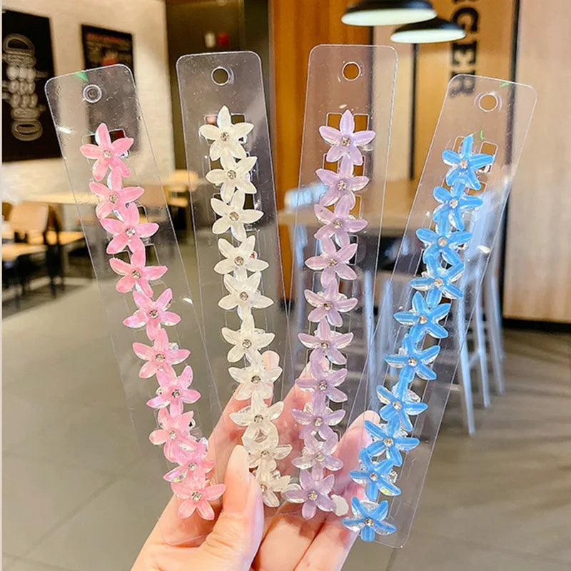 CowLost | 10pcs-set-hair-clip-braided-hair-small-flower |8