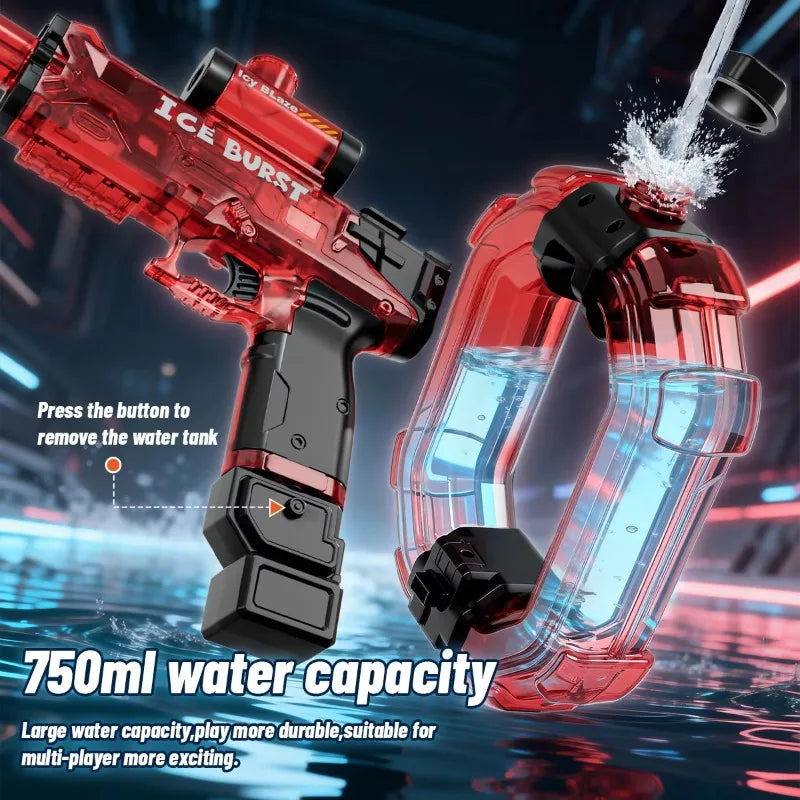 Ring-Shaped Electric Water Gun with Lights and Sound – Kids Summer Toy Gift