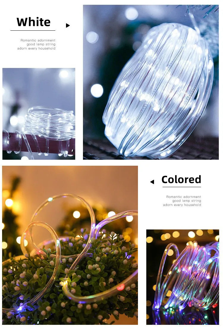 CowLost | product_id-300led-solar-waterproof-outdoor-fairy-rope-lights-for-garden-lawn-pathway-christmas-decor |10
