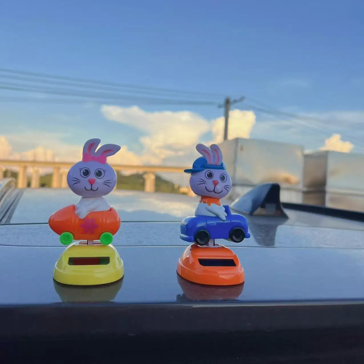 CowLost | product_id-cute-rabbit-nodding-ornament-for-car-and-home-decor |6