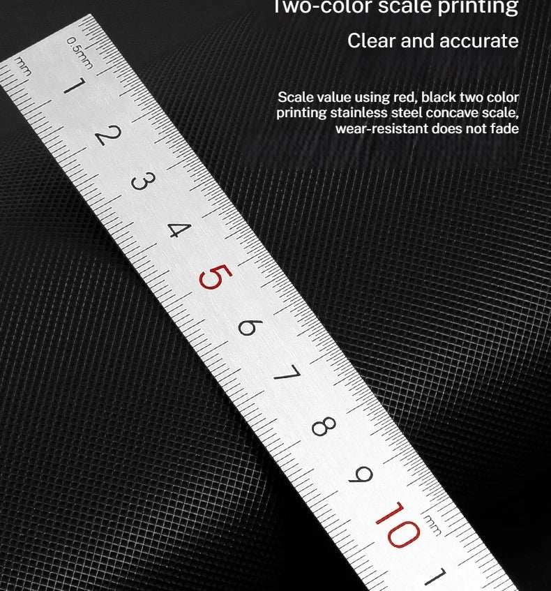 CowLost | deli-stainless-steel-ruler-for-students-and-woodworkers |9