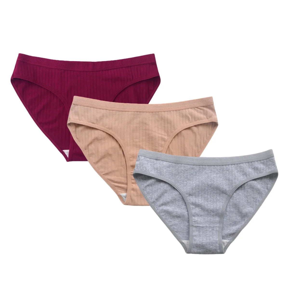 CowLost | product_id-3pcs-women-s-cotton-breathable-solid-color-brief-panties-m-xl-sexy-lingerie |14