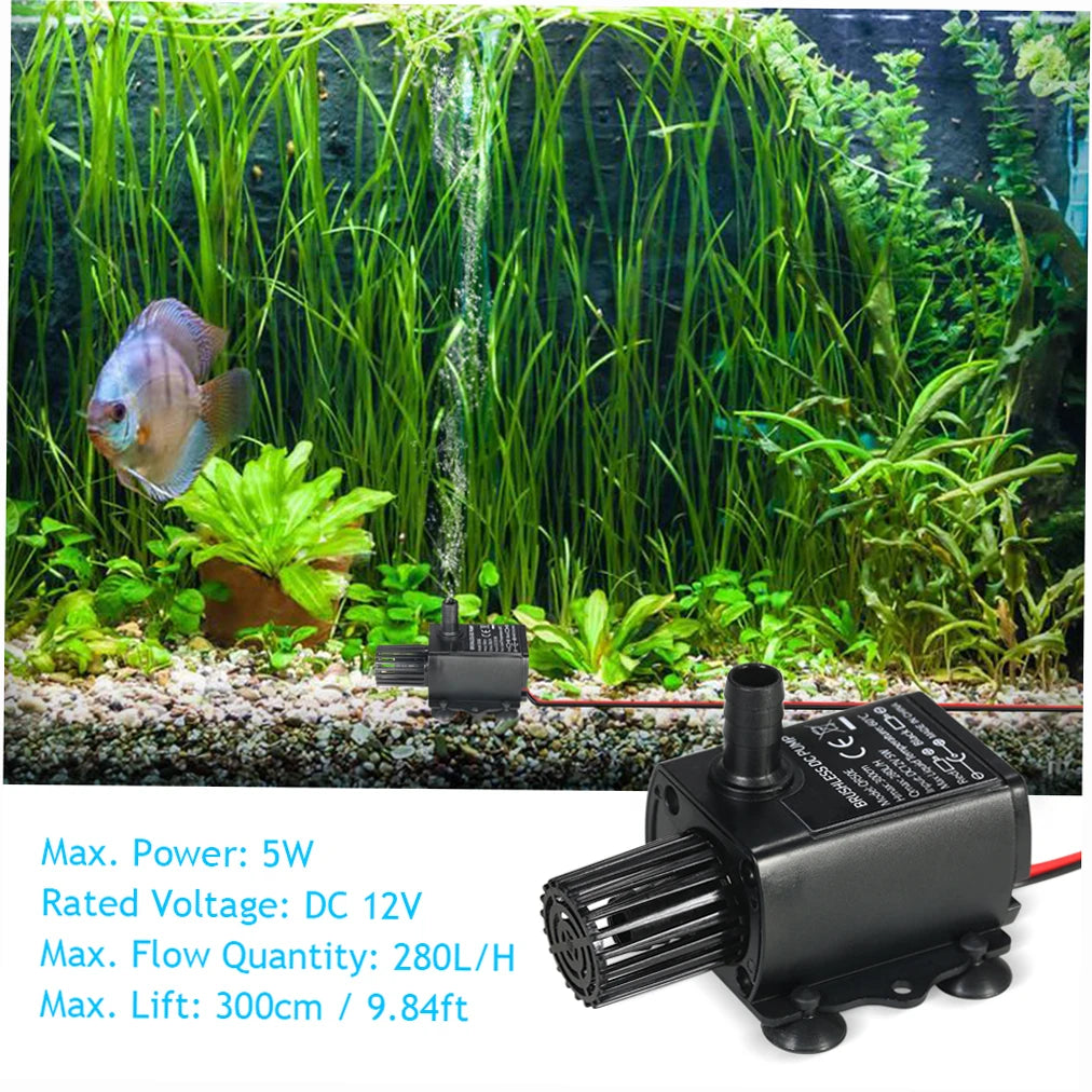 CowLost | product_id-decdeal-dc12v-5w-ultra-quiet-mini-brushless-submersible-water-pump-280l-h-300cm-lift |10