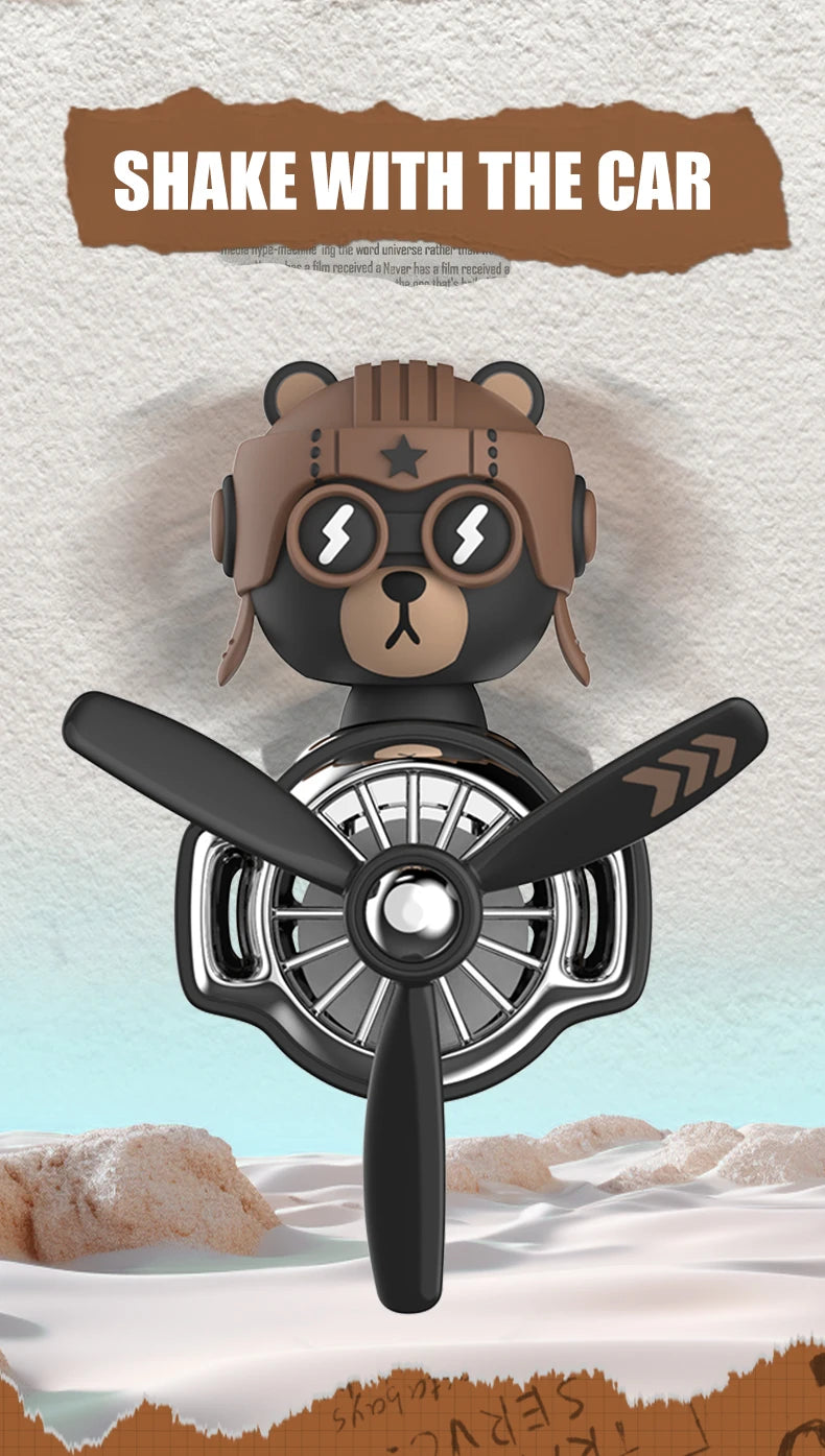 CowLost | product_id-pilot-bear-head-wind-rotation-car-air-freshener-vent-diffuser |11