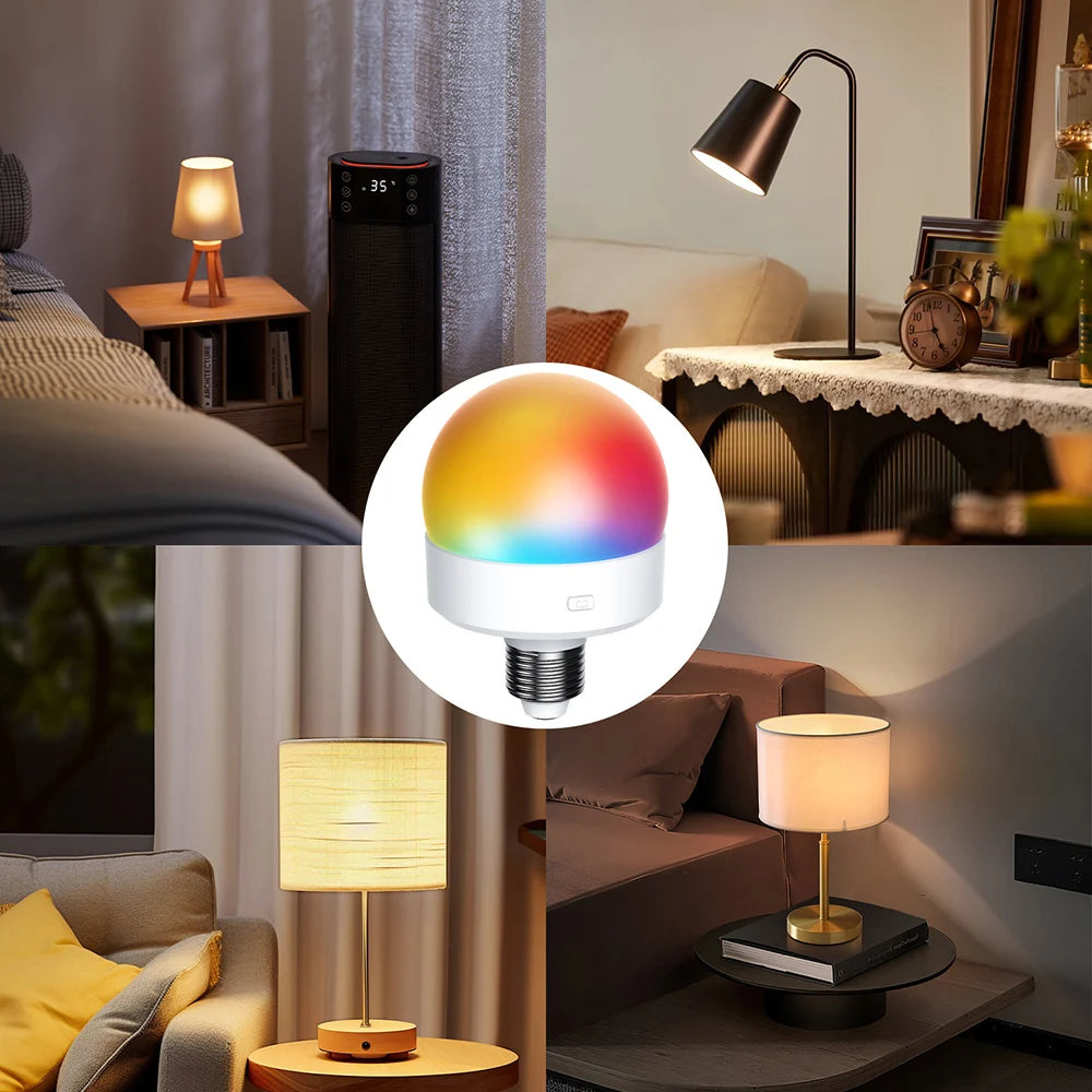 CowLost | product_id-e27-usb-rechargeable-smart-rgb-led-bulb-with-remote-timer-15-brightness-levels-2700k-6500k |6