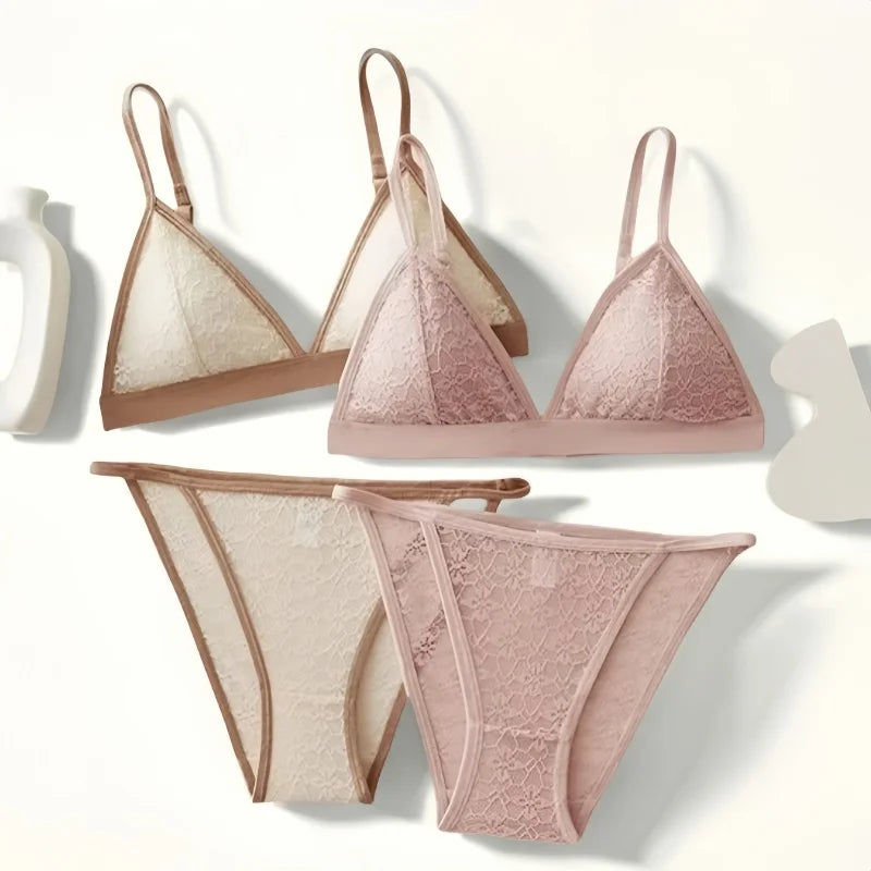 CowLost | product_id-women-s-french-lace-wire-free-push-up-bra-low-rise-panty-set |1