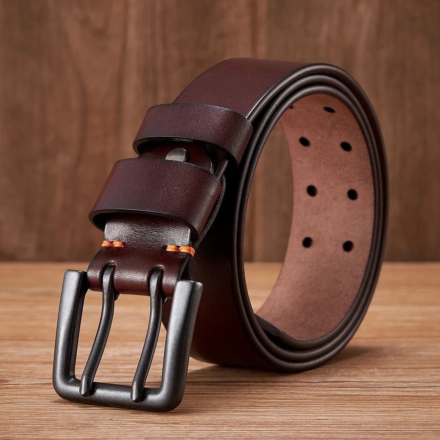 CowLost | 4-3cm-thick-high-quality-cowskin-genuine-leather-belt-for-men |10