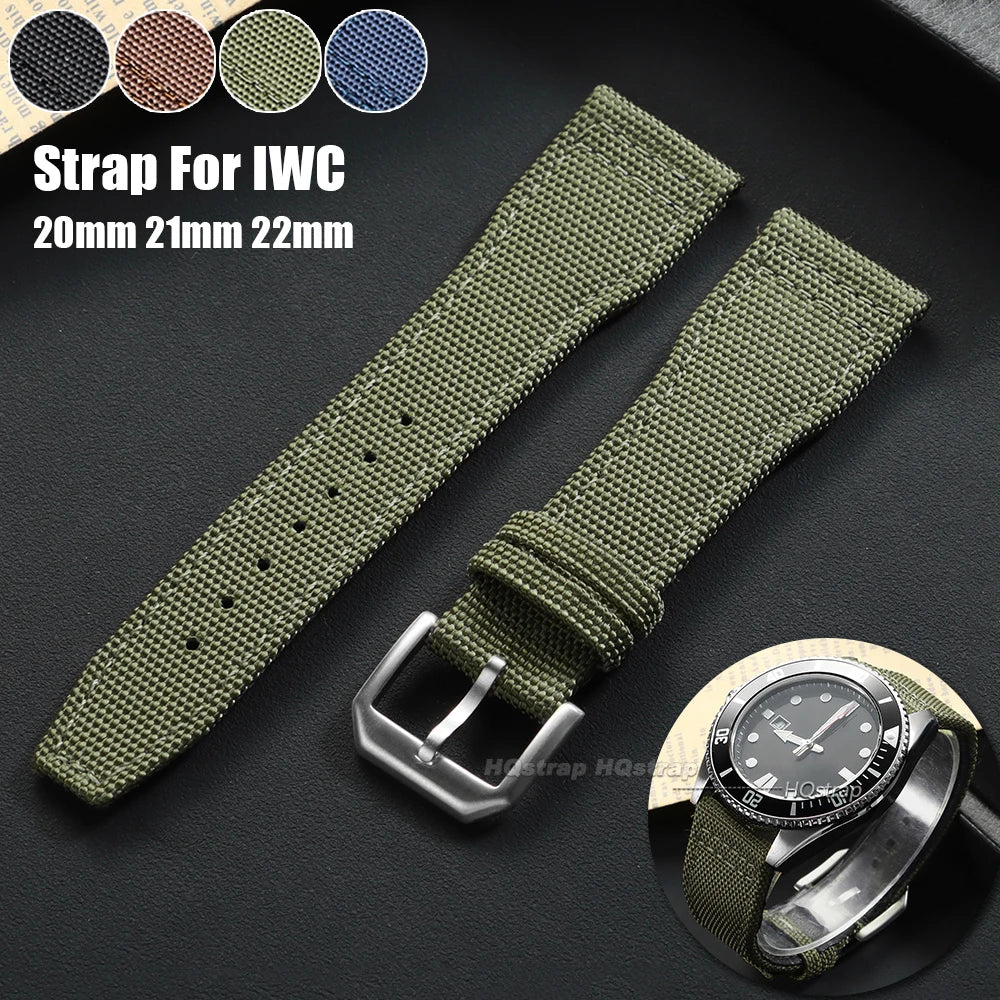 CowLost | bracelets-product_id-nylon-canvas-watch-strap-for-iwc-pilot-20mm-22mm-military-sailcloth-replacement-sport-bracelet |7