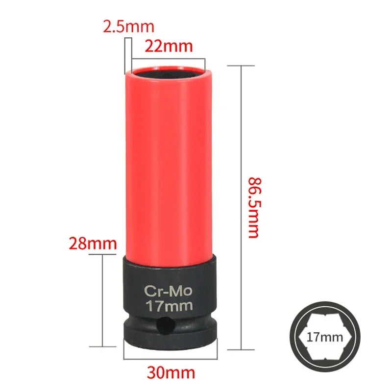 17mm 21mm Universal Wheel Lock Nut Removal Socket Wrench