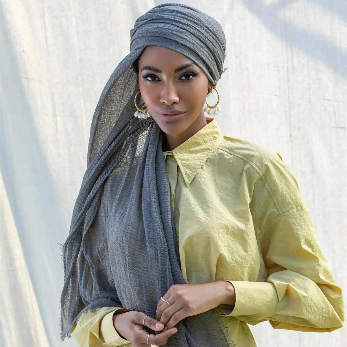 CowLost | ramadan-cotton-crinkle-headband-veil-scarves |3