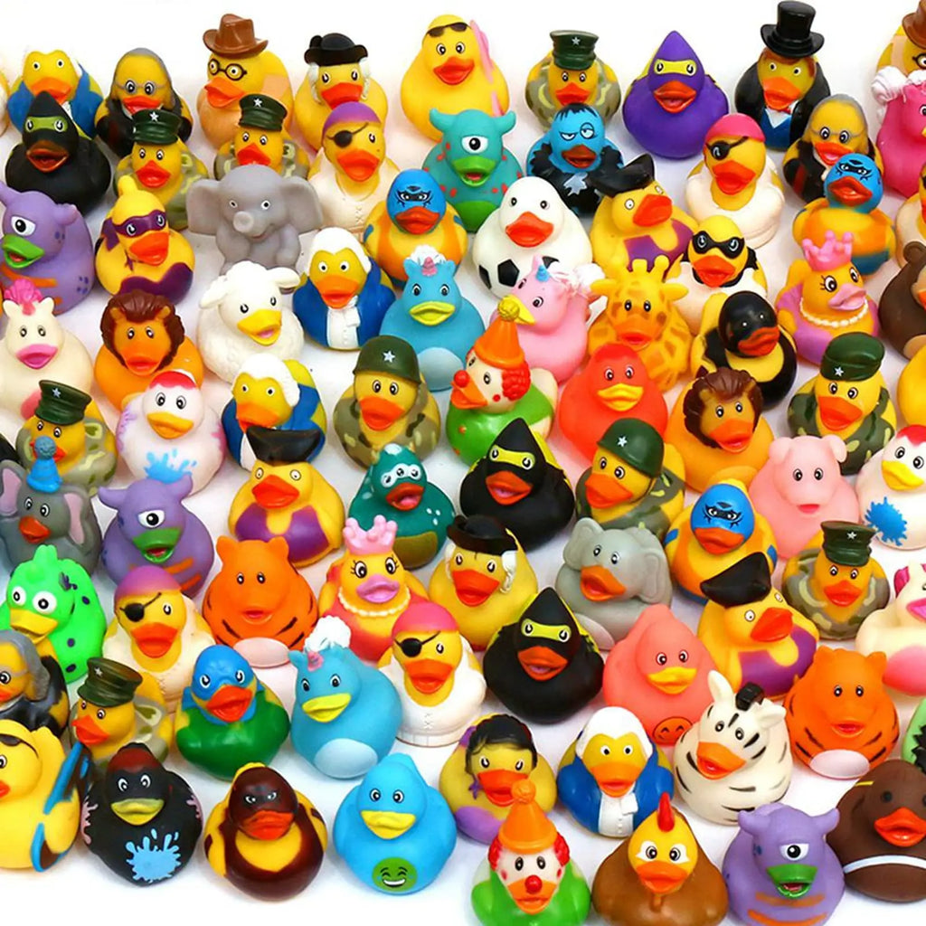 CowLost | product_id-5-100pcs-bulk-rubber-duck-floater-for-jeep-ducking-party-favors-toy-assortment |4