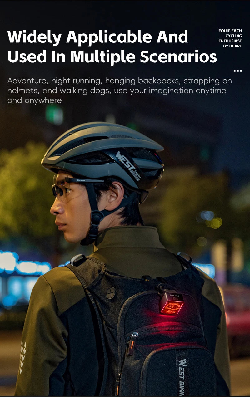CowLost | sporting-goods-west-biking-diy-pixel-rear-bicycle-taillight-1100mah-long-battery-life |15