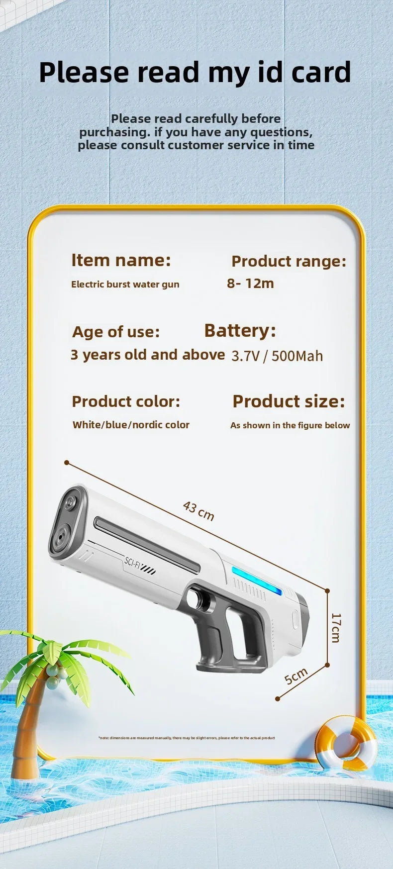 CowLost | product_id-childrens-large-capacity-fully-automatic-electric-water-gun-toy-for-outdoor-summer-fun |13