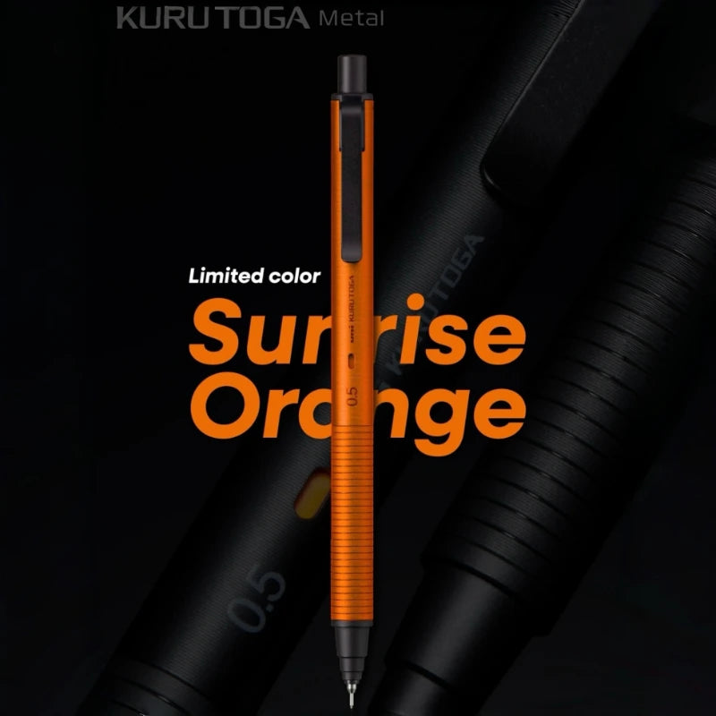 CowLost | product_id-uni-m5-kh-sunrise-orange-limited-kurutoga-0-5mm-auto-rotating-metal-mechanical-pencil-break-resistant |2