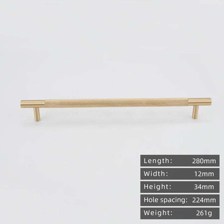 CowLost | kedlo-european-luxury-solid-brass-embossed-gold-500mm-long-handle-american-retro-antique-drawer-t-handle |40