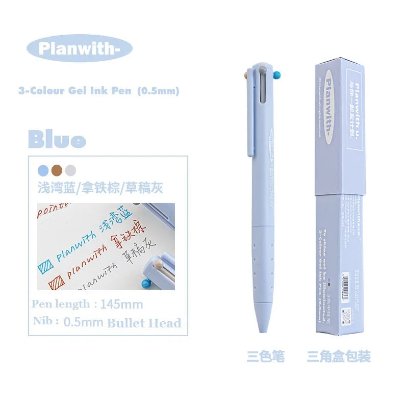 CowLost | product_id-planwith-3-in-1-multi-function-0-5mm-gel-pen-black-blue-red-ink-for-school-office |22