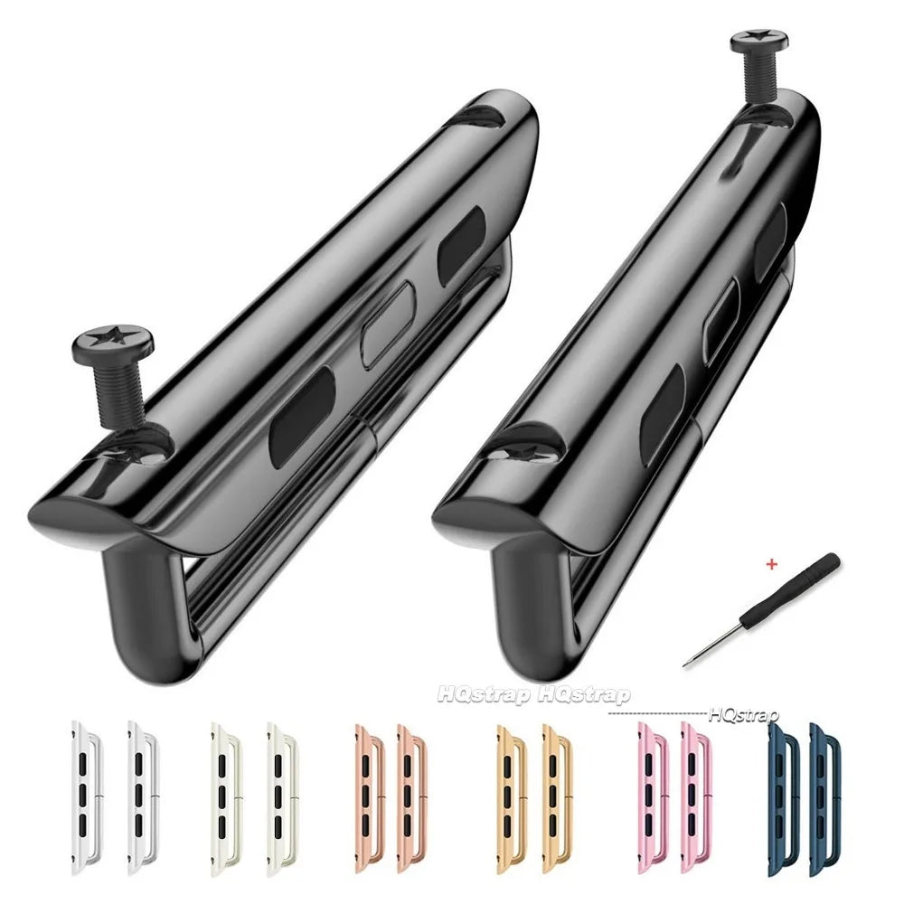 Stainless Steel Connector Adapter for Apple Watch Bands Series 9 8 7 6 5 SE 38-45mm