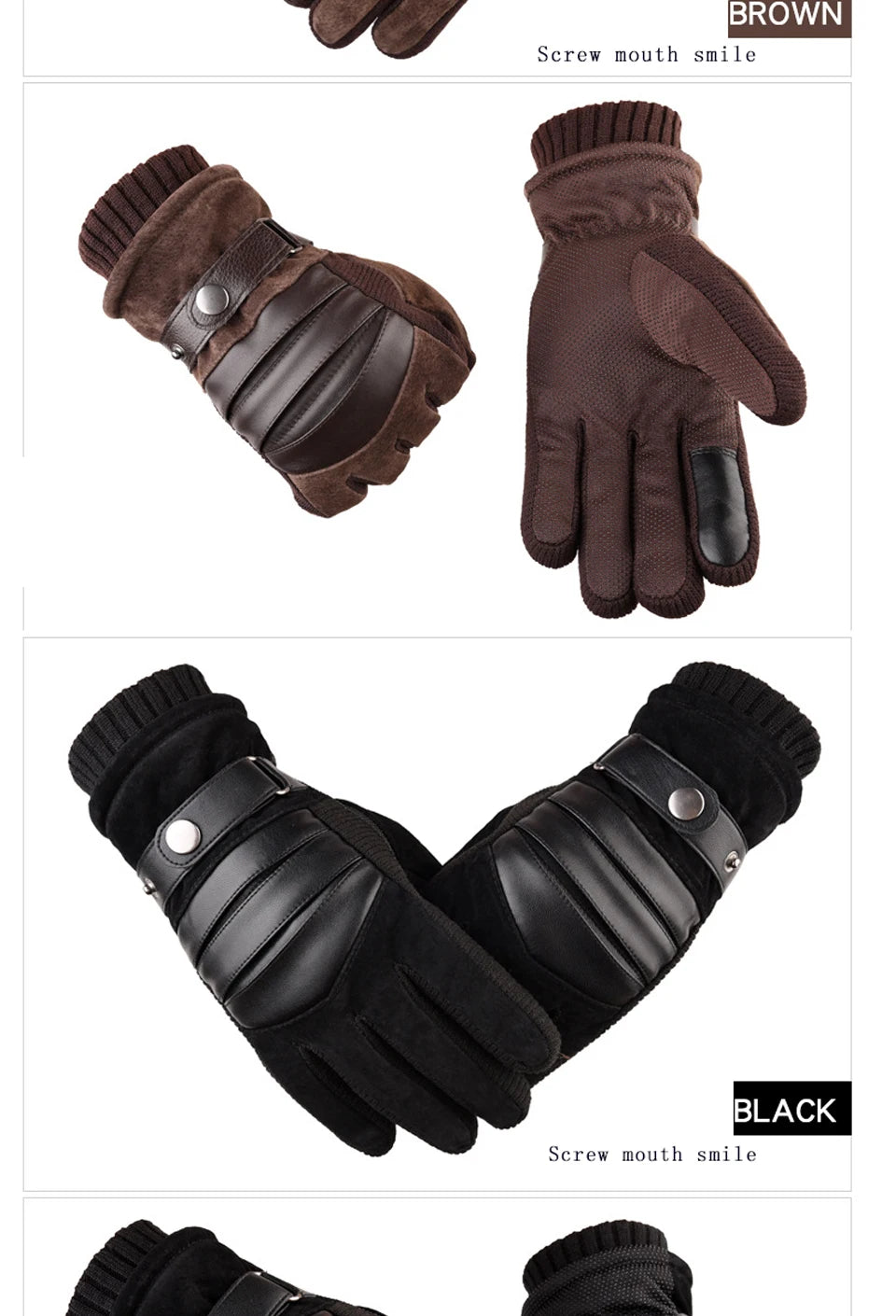 CowLost | winter-men-gloves-genuine-leather-touch-screen-warm |13