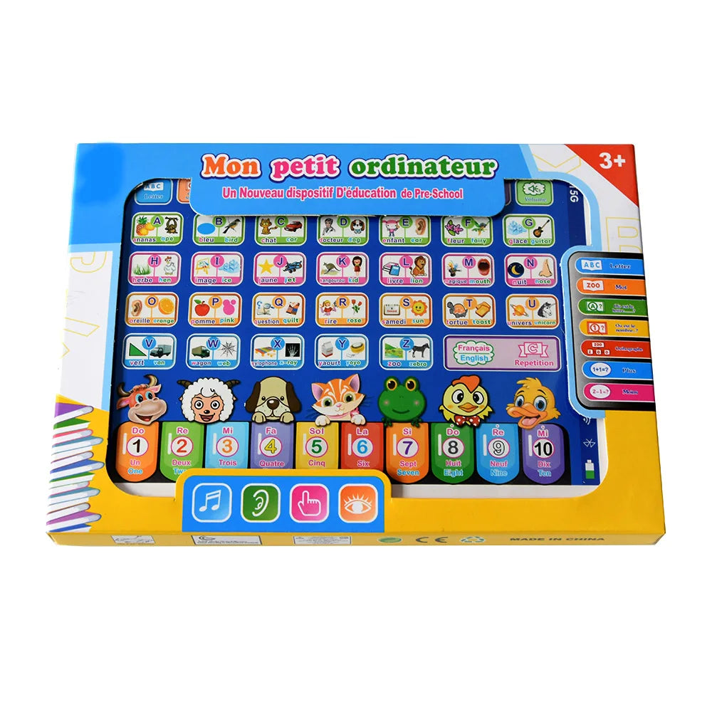 Bilingual French Arabic English Early Learning Educational Toy for Children Preschool Pad
