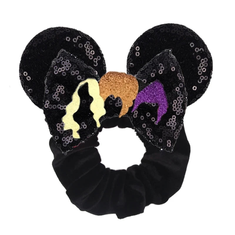 CowLost | cute-disney-castle-fireworks-balloons-hair-scrunchies-velvet-hairband-for-girls |28