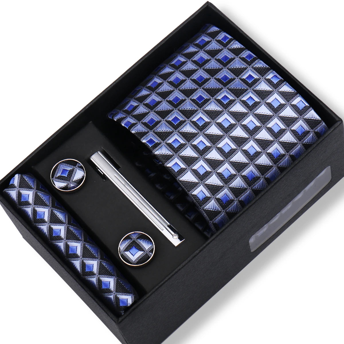 CowLost | tie-men-with-box-top-quality-business-ties-hanky-cufflink-set |60