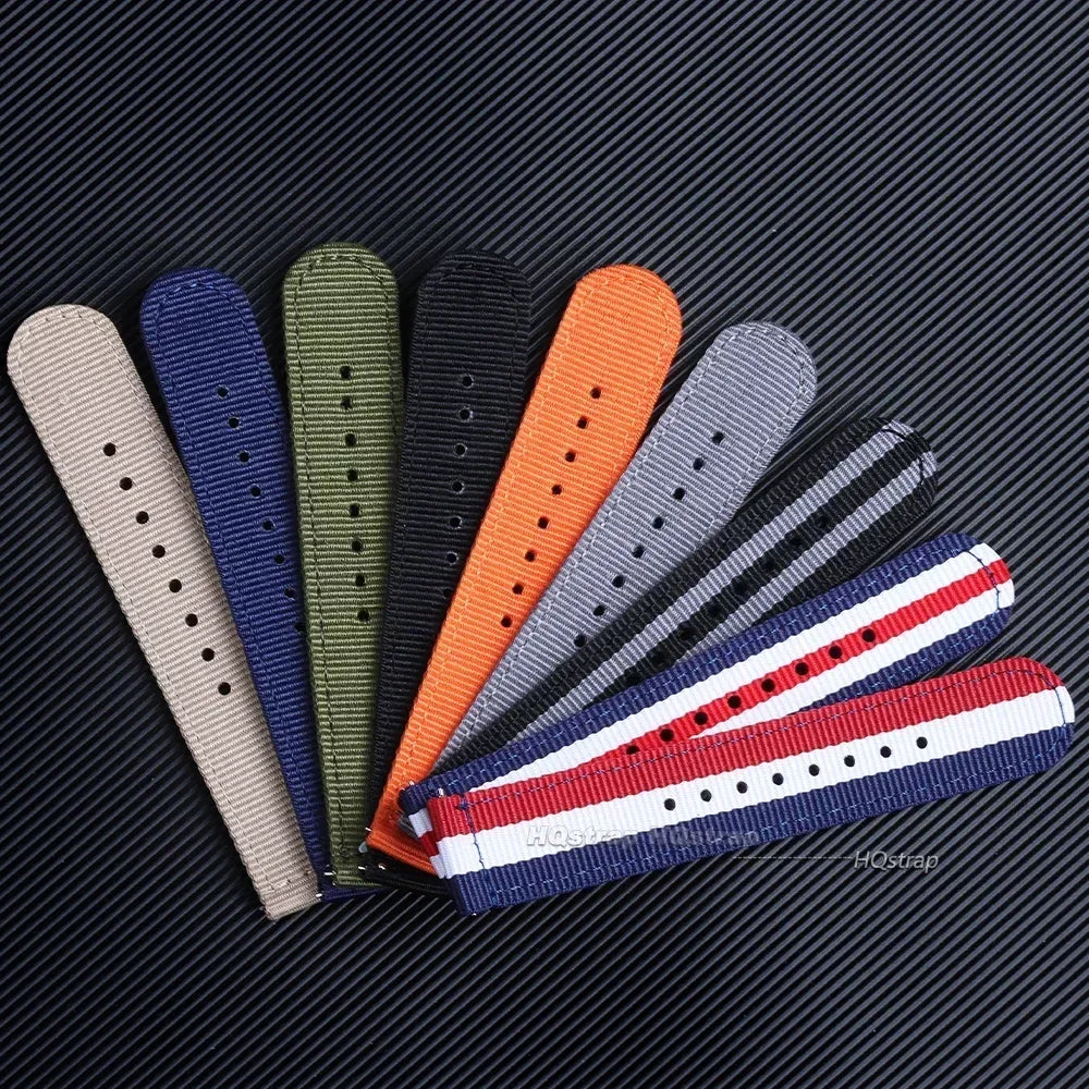 Woven Nylon Sport Watch Strap 18mm-24mm for Seiko, Amazfit, Samsung Galaxy 4/5/6