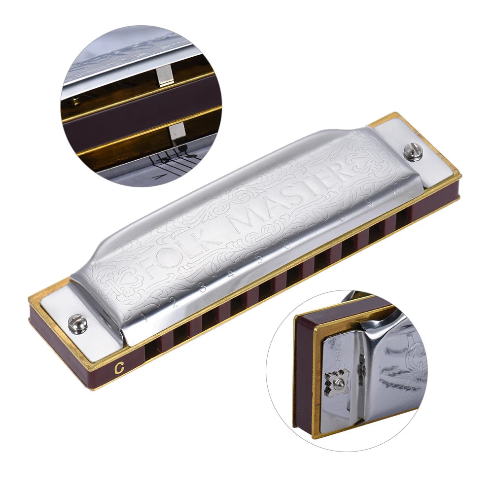 CowLost | product_id-folkmaster-10-hole-diatonic-blues-harmonica-key-of-c-with-20-tones-a-b-e-f-g-standard |14