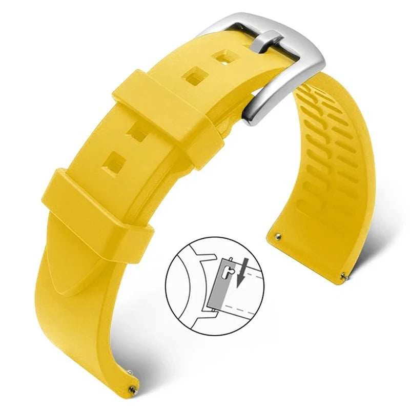 CowLost | product_id-quick-release-silicone-sports-watch-strap-18-24mm-black-green-orange-blue |15