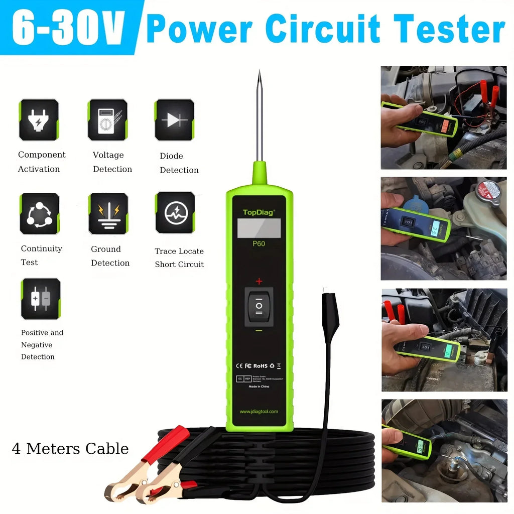 CowLost | electric-vehicle-ev-parts-accessories-topdiag-p60-automotive-circuit-tester-with-lcd-display-and-flashlight-6-30v-dc |2