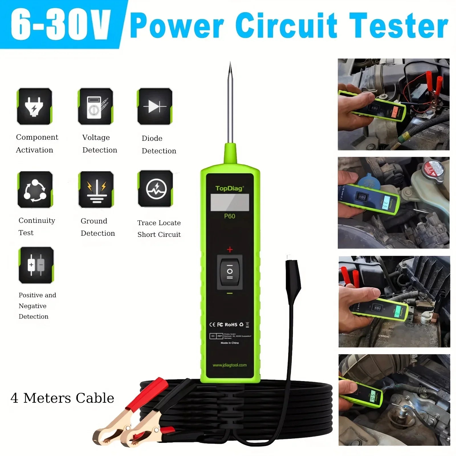 CowLost | electric-vehicle-ev-parts-accessories-topdiag-p60-automotive-circuit-tester-with-lcd-display-and-flashlight-6-30v-dc |2