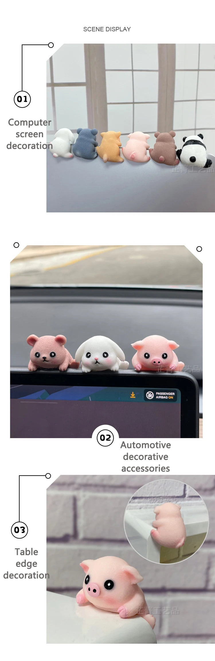 CowLost | product_id-resin-car-center-console-animal-decoration-panda-koala-pig-bear-model-gift |10