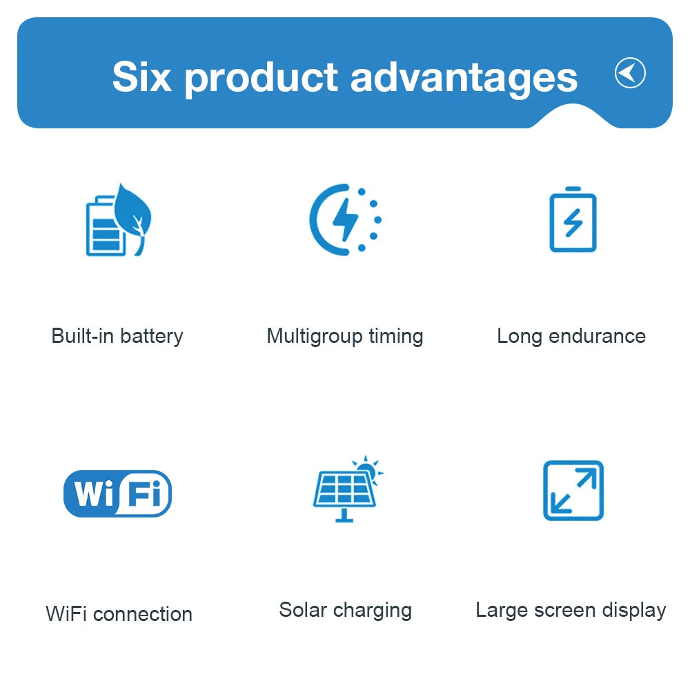 WiFi Solar Irrigation Timer 1/2/4 Outlet Smart Watering Controller for Garden Greenhouse