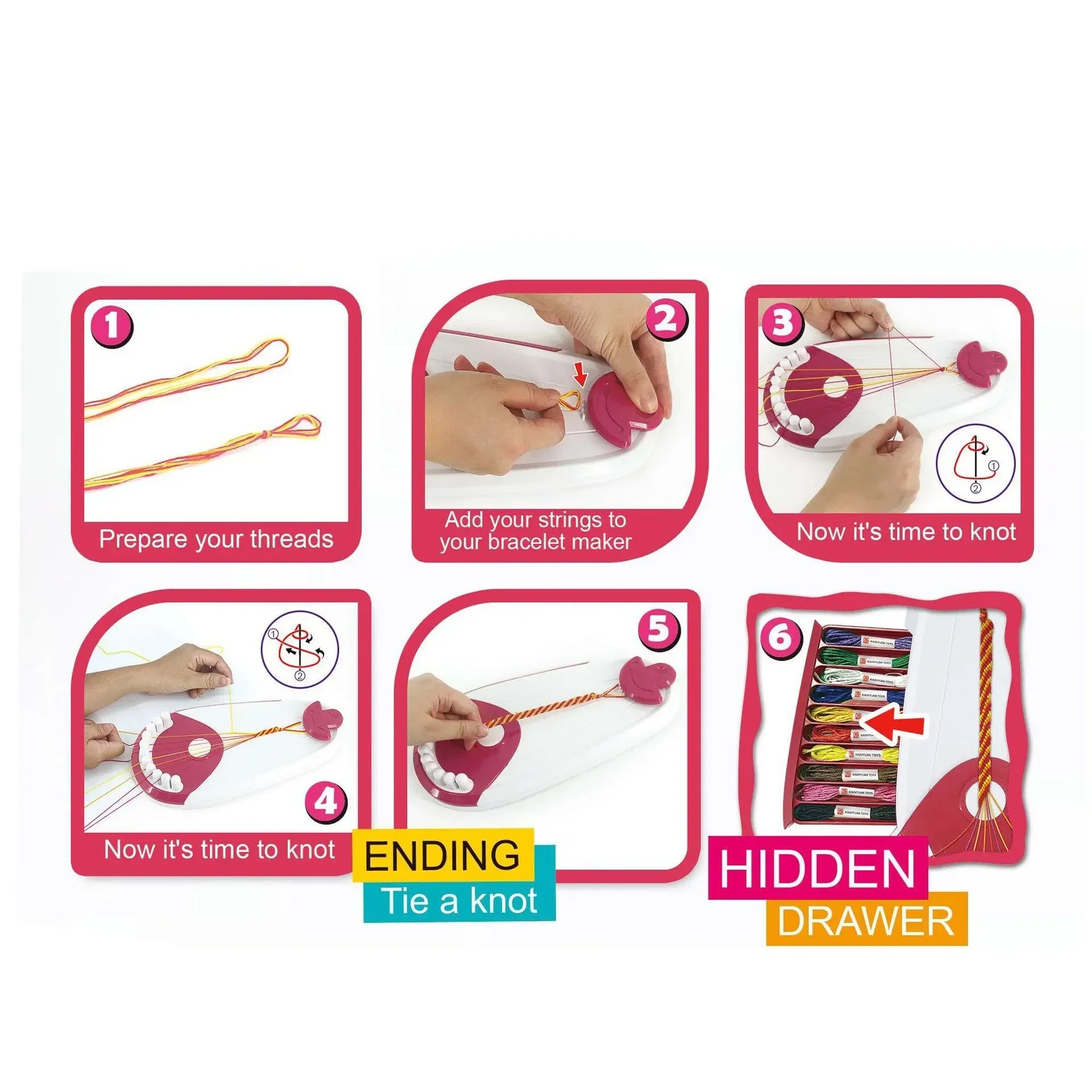 CowLost | bracelets-product_id-friendship-bracelet-making-kit-for-kids-with-28-pre-cut-threads-arts-crafts-gift |9