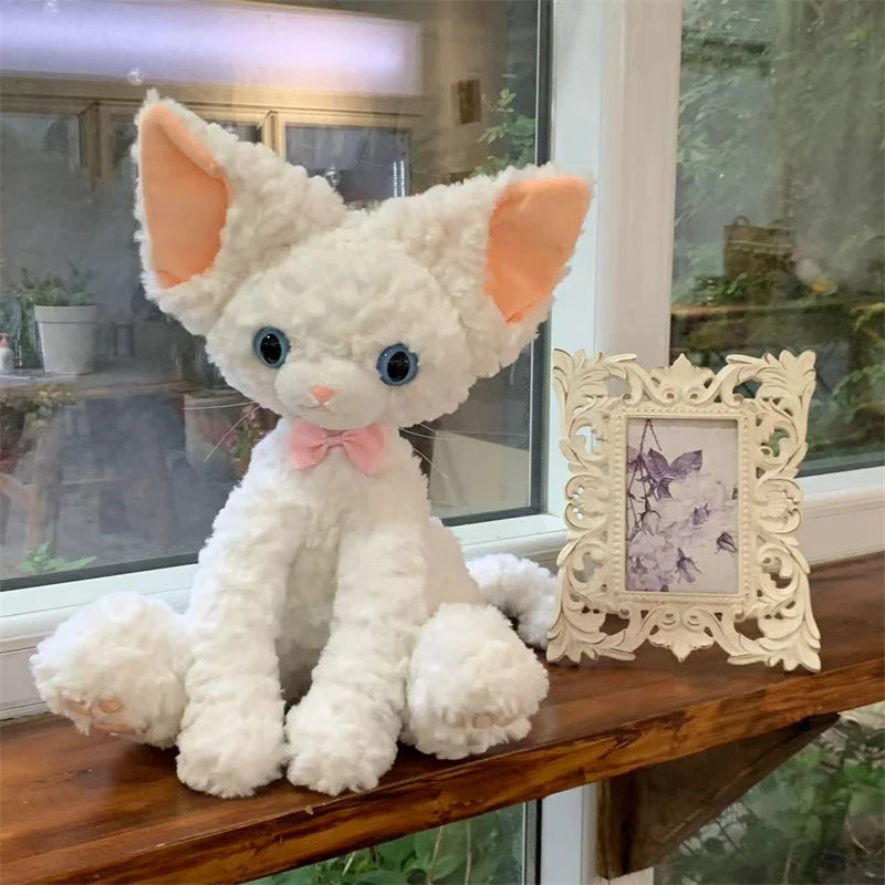 CowLost | fencing-barriers-devon-rex-plush-toy-german-curly-cat-soft-stuffed-doll |2