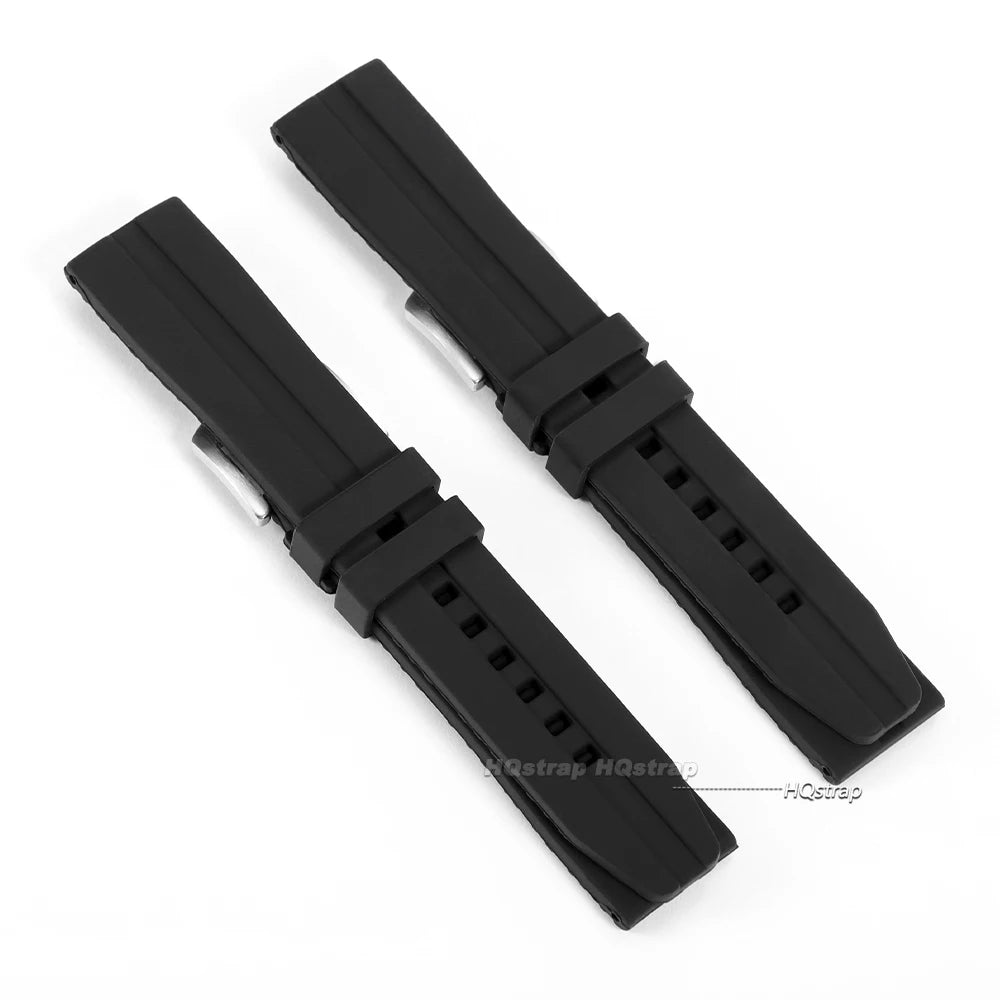 Big Size Long Silicone Wristbands 14+9cm for Seiko & Rolex 20mm 22mm Sport Watch Straps
