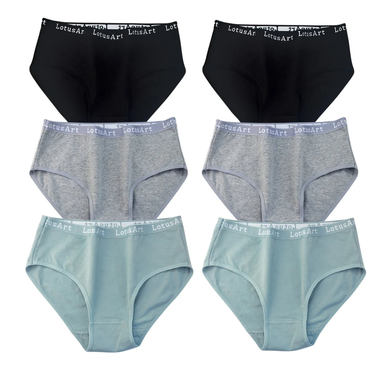 CowLost | product_id-6pcs-women-s-high-rise-seamless-cotton-briefs-m-2xl-solid-colors |27