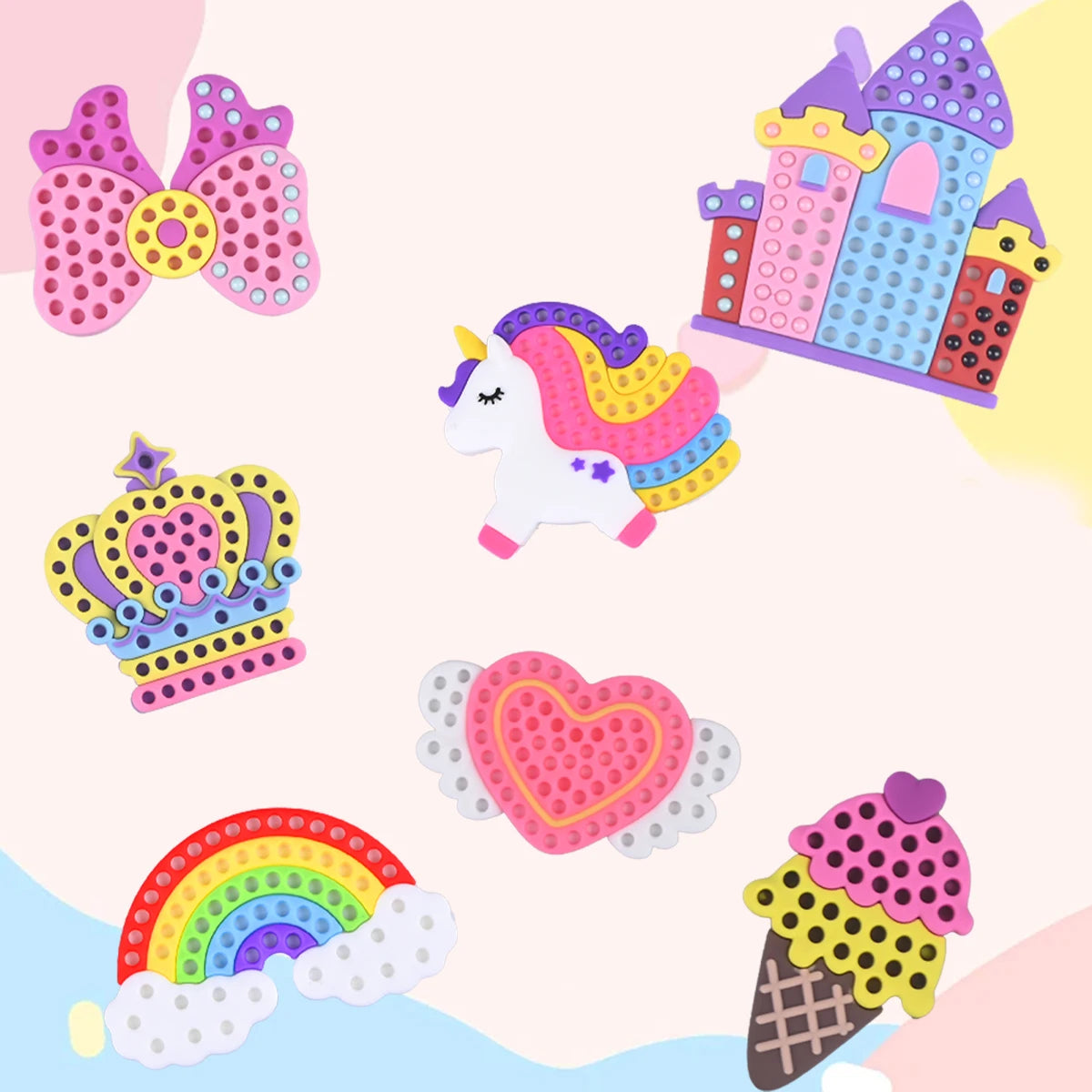 CowLost | product_id-diy-beads-pen-toy-set-handmade-creative-sticker-princess-rainbow-bow-girl-gift |4
