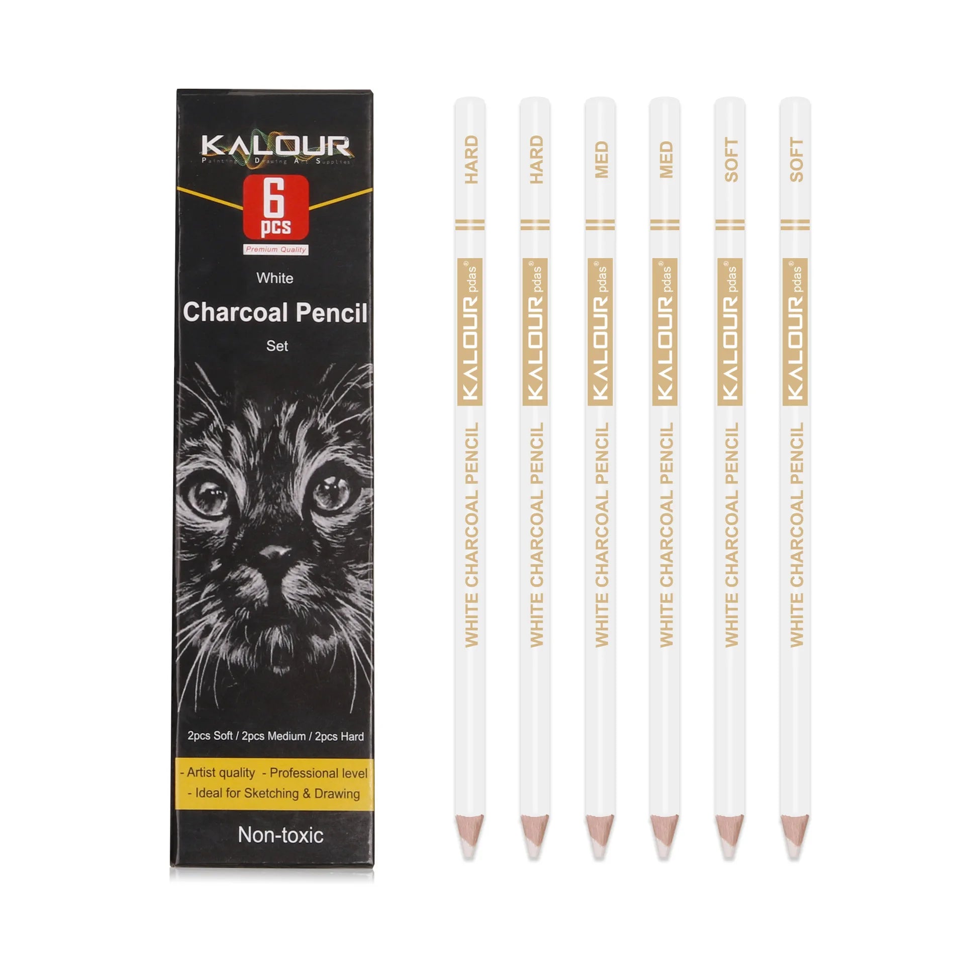 CowLost | charcoal-pencils-product_id-kalour-6-12-carbon-and-white-charcoal-highlight-pencils-for-art-drawing |6