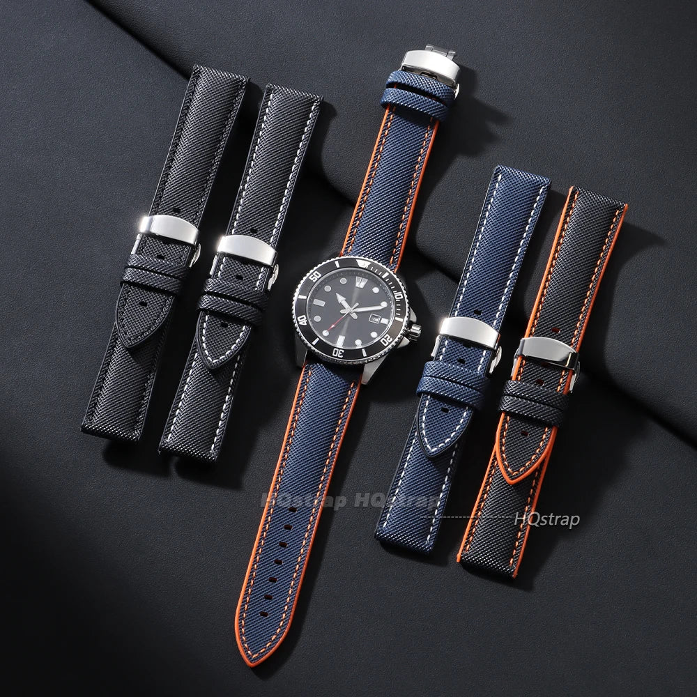 CowLost | 20-22-24mm-carbon-fiber-watch-strap-unisex-silicone-watchband-sport-strap-for-smart-watch-waterproof-butterfly-buckle-bracelets |5