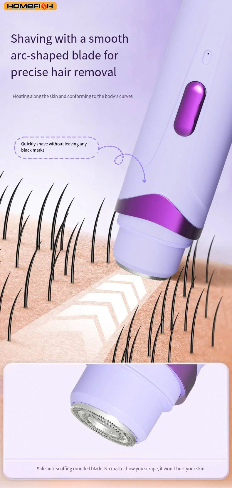 CowLost | product_id-homefish-2in1-rechargeable-electric-razor-epilator-for-women-painless-hair-removal |6