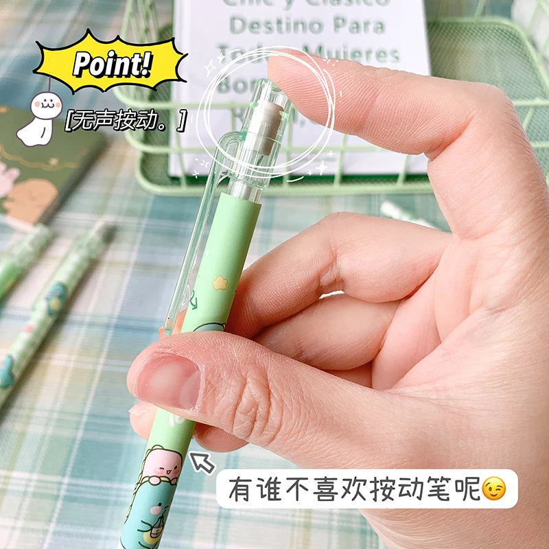 CowLost | product_id-6pcs-cartoon-kawaii-peach-dinosaur-mechanical-pencils-with-refills-set |3