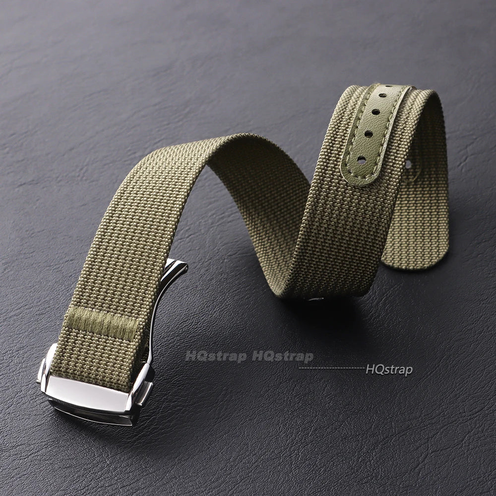 CowLost | product_id-20mm-ribbed-nylon-watch-strap-for-omega-swatch-moonswatch-with-stainless-steel-folding-buckle-unisex-sport-replacement-band |8
