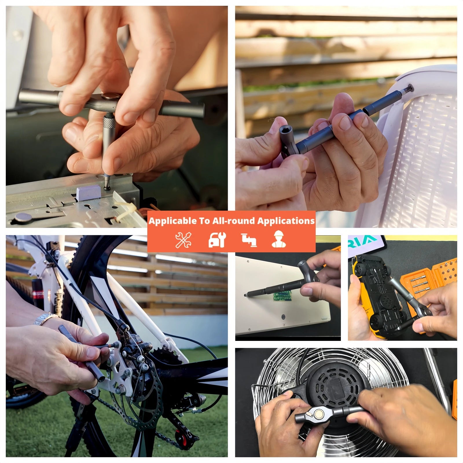 ORIA 42-in-1 Magnetic Ratchet Screwdriver Set with Detachable Handle for Computer Repair
