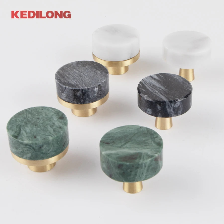 CowLost | kedlo-european-luxury-brass-marble-pull-handle-kitchen-cabinet-drawer |1