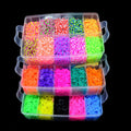 Colourful Rubber Loom Band Set Elastic Bracelet Weaving Toy with Charms